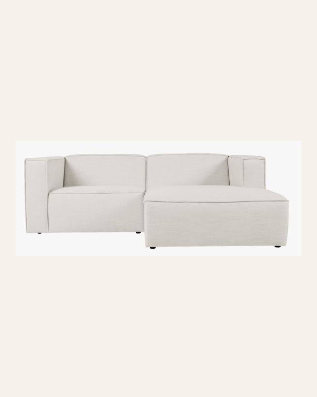 Modulsoffa 2 delar schäslong höger natur - 224x154x73 cm natur - 1