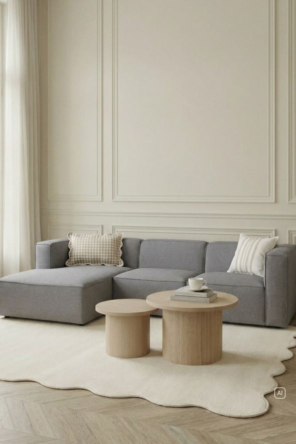 Modulsoffa 3 delar schäslong vänster grå - 3