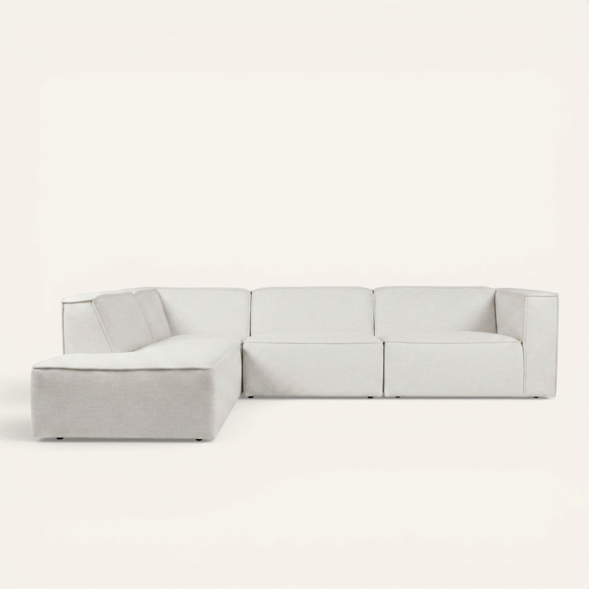Modulsoffa 4 delar öppen ände vänster natur - 293x227x73 cm natur - 1