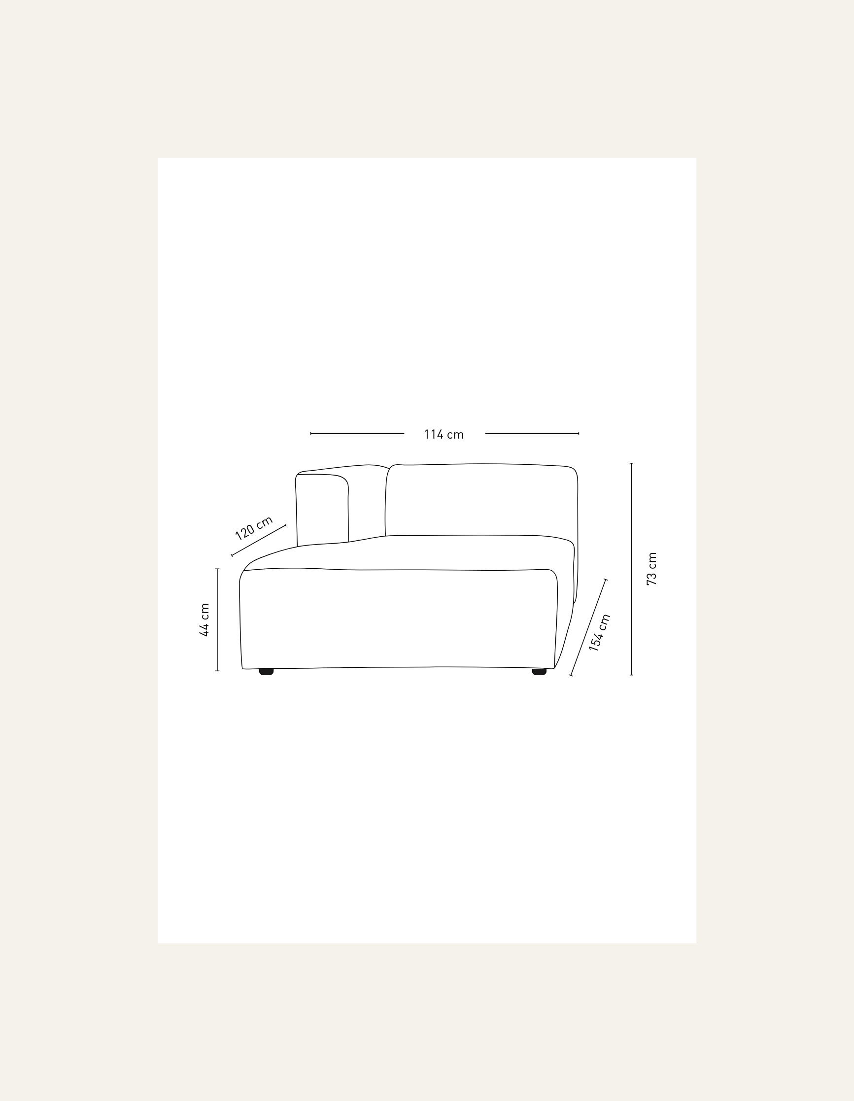 Modulsoffa schäslong vänster grå - 5
