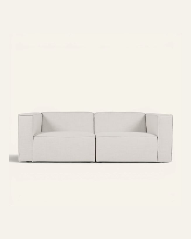 Modulsoffa 2 delar armstöd natur - 220x93x73 cm natur - 1
