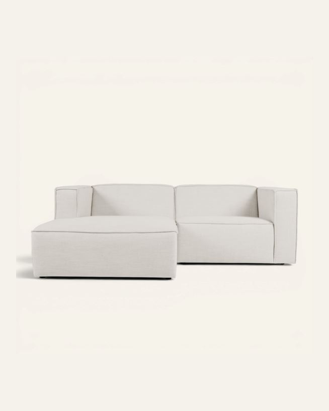 Modulsoffa 2 delar schäslong vänster natur - 224x154x73 cm natur - 1