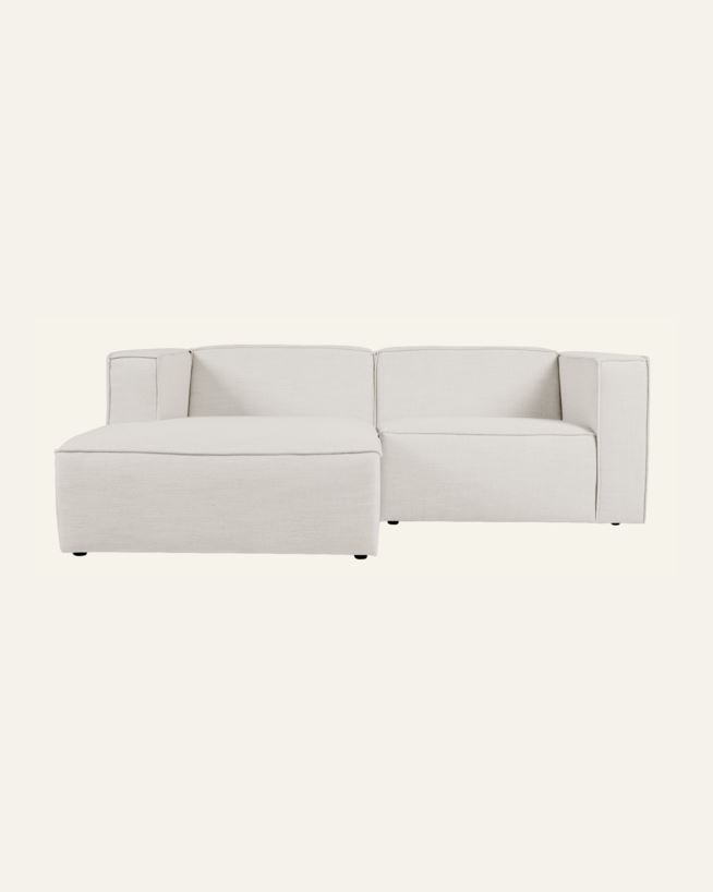 Modulsoffa 2 delar schäslong vänster natur - 224x154x73 cm natur - 1