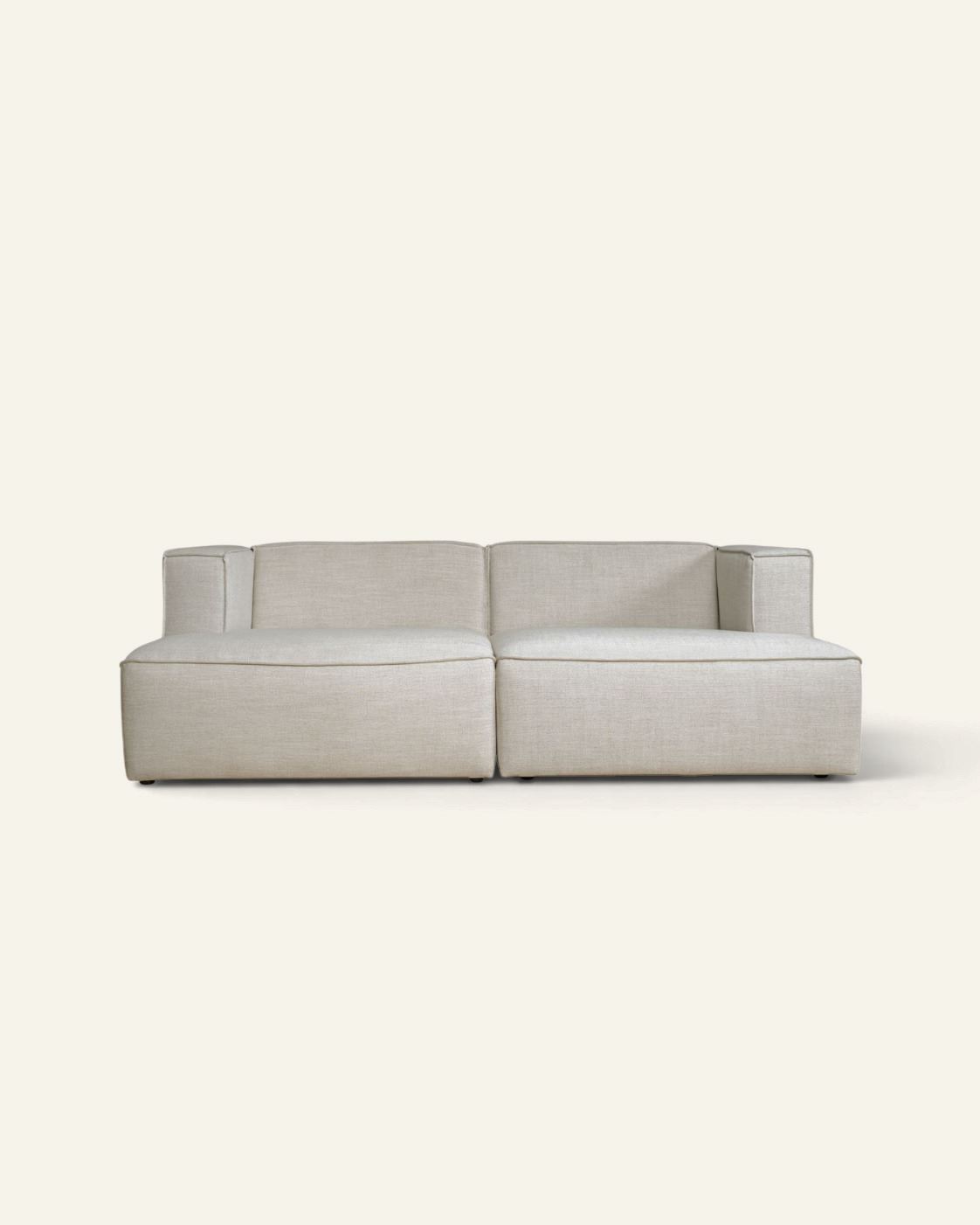 3-sits modulsoffa med schäslong natur - 228x154x73 cm natur - 1