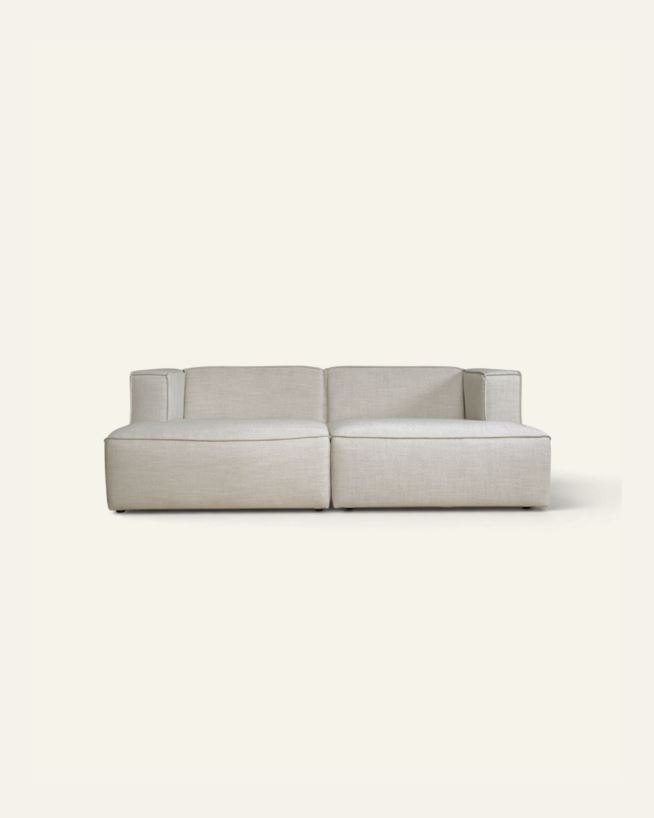 3-sits modulsoffa med schäslong natur - 228x154x73 cm natur - 1