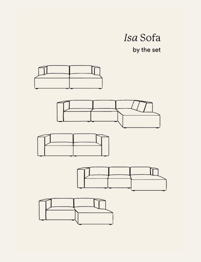 Modulsoffa 4 delar öppen ände höger natur - 6
