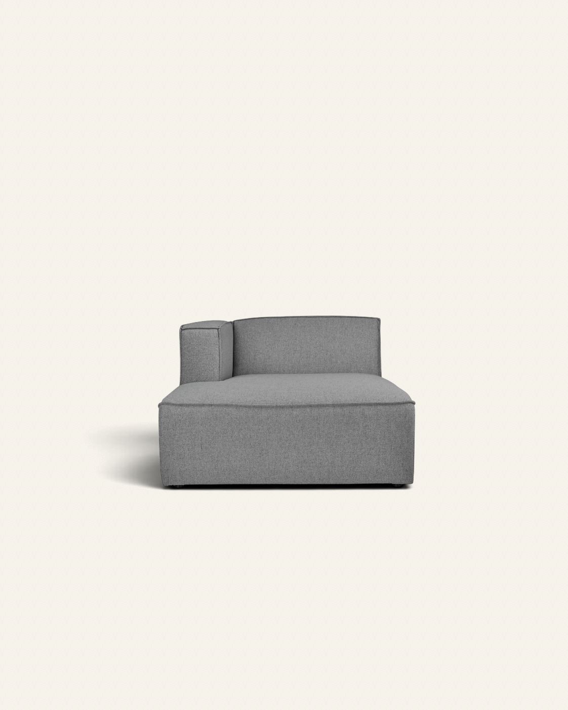 Modul schäslong vänster grå - 154x114x73 cm grå - 1