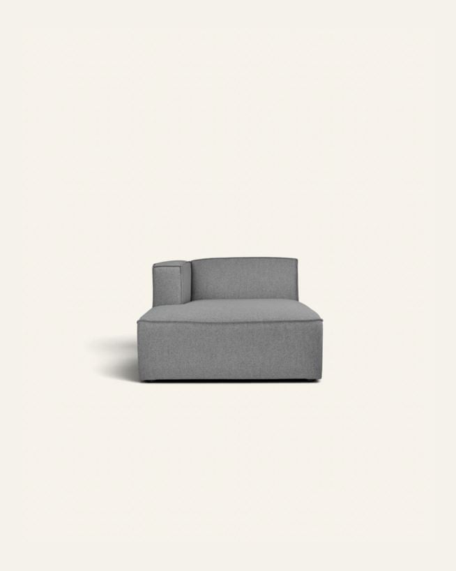 Modul schäslong vänster grå - 154x114x73 cm grå - 1