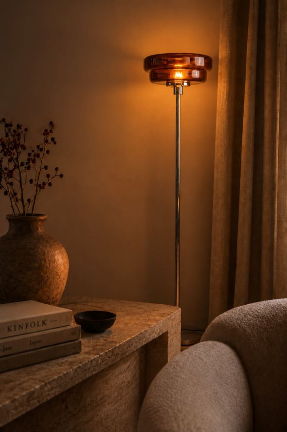 Golvlampa mörkröd - 3