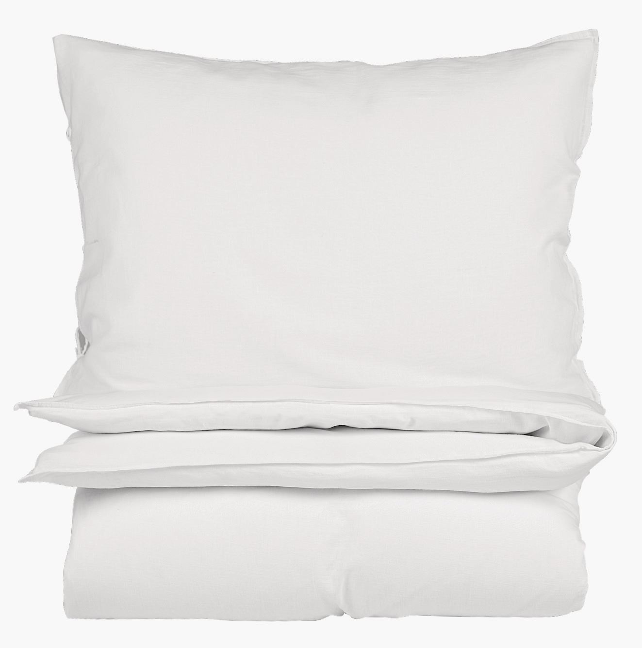 Påslakanset i linne & bomull vit - 150x210 cm/50x60 cm vit - 1