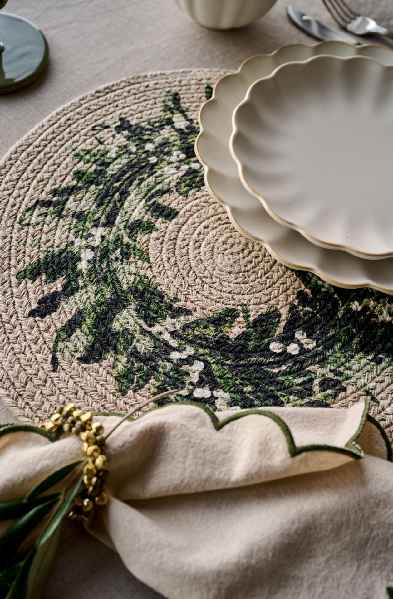 Bordstablett natur - ø38 cm natur - 1