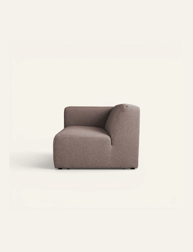 Modul 1,5-sits med vänster armstöd brun - 2