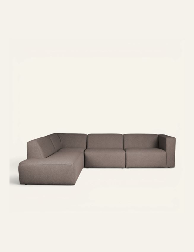Modulsoffa 4 delar öppen ände vänster brun - 2
