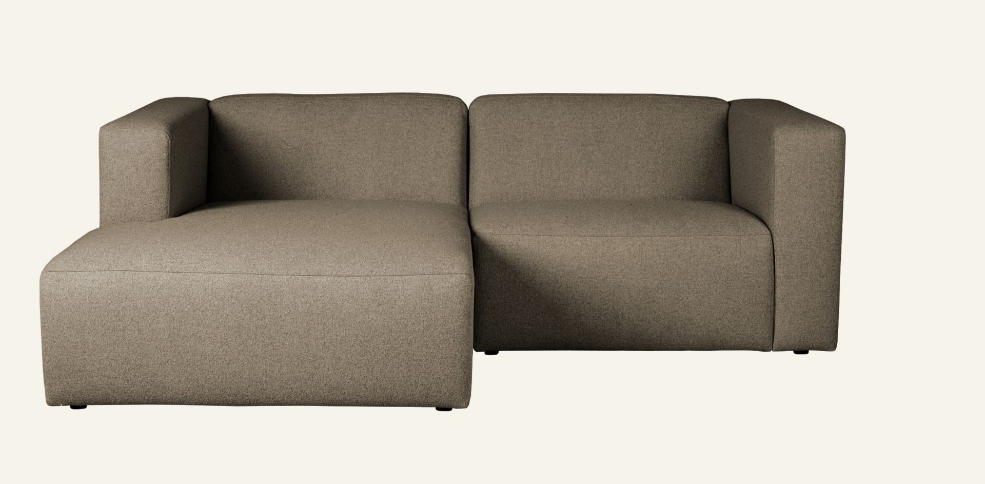 Modulsoffa 2 delar schäslong vänster brun - 224x154x73 cm brun - 1
