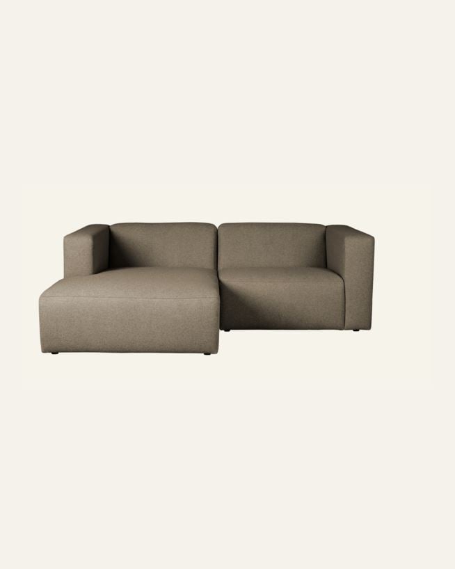 Modulsoffa 2 delar schäslong vänster brun - 224x154x73 cm brun - 1