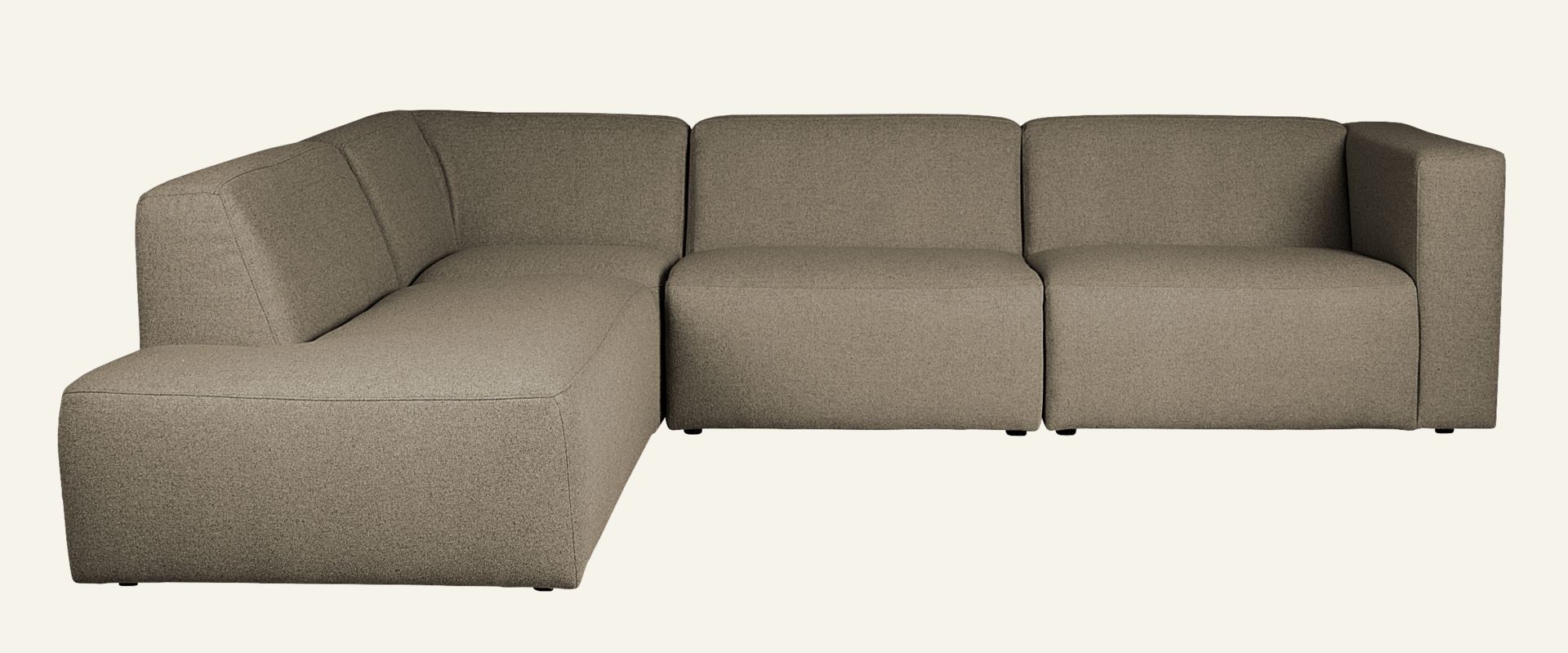 Modulsoffa 4 delar öppen ände vänster brun - 293x227x73 cm brun - 1