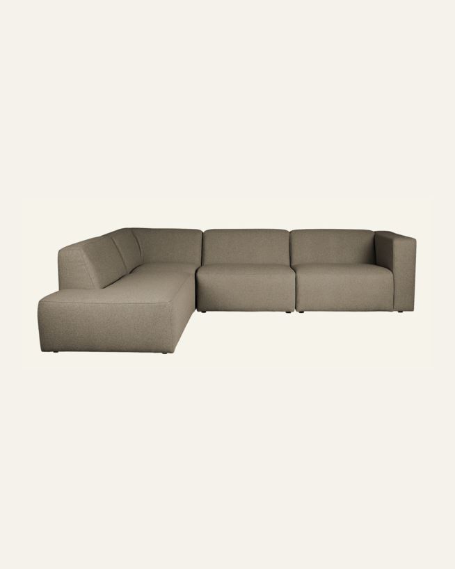 Modulsoffa 4 delar öppen ände vänster brun - 293x227x73 cm brun - 1