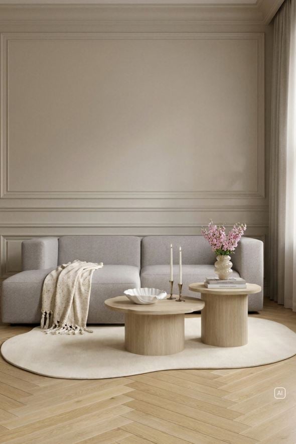 Modulsoffa 2 delar schäslong vänster beige - 3