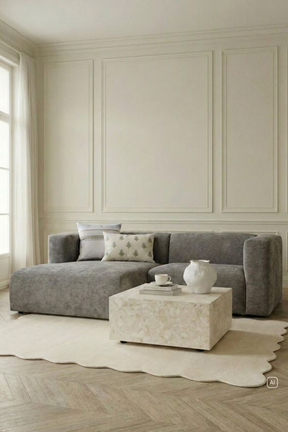 Modulsoffa 2 delar schäslong vänster grå - 3