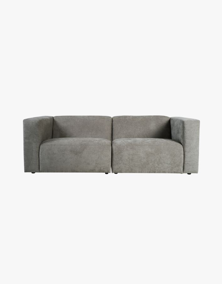 3-sits modulsoffa m/armstöd grå - 220x93x73 cm grå - 1