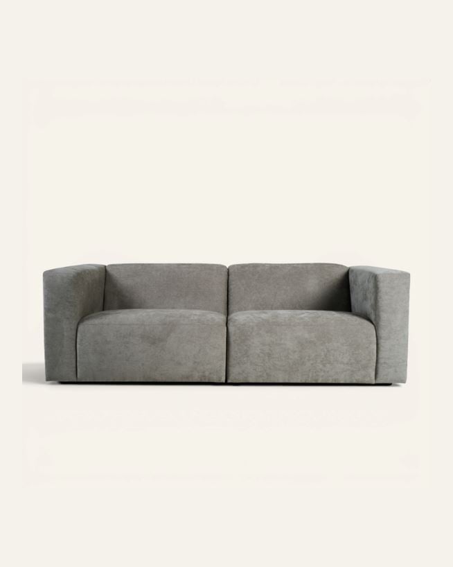 Modulsoffa 2 delar armstöd grå - 220x93x73 cm grå - 1