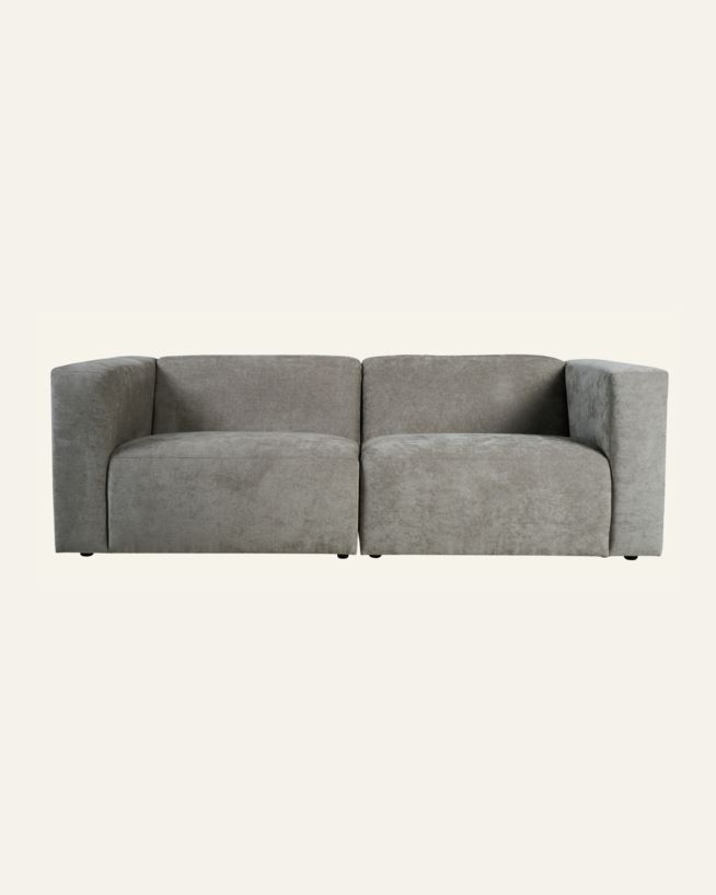 Modulsoffa 2 delar armstöd grå - 220x93x73 cm grå - 1