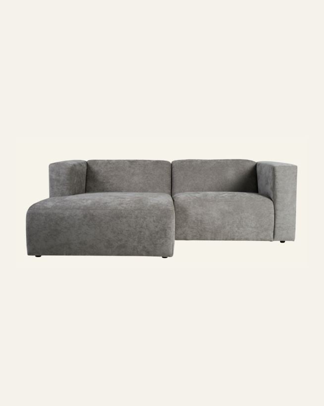 Modulsoffa 2 delar schäslong vänster grå - 224x154x73 cm grå - 1