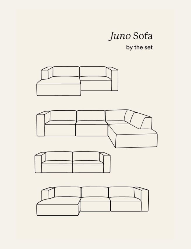 Modulsoffa 2 delar schäslong vänster beige - 5