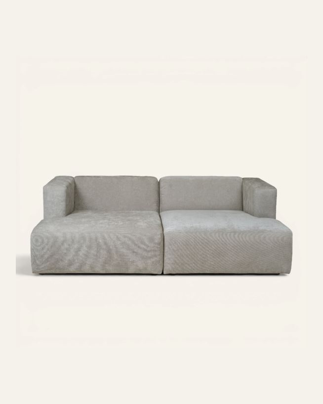 Modulsoffa 2 delar schäslong grå - 228x154x73 cm grå - 1