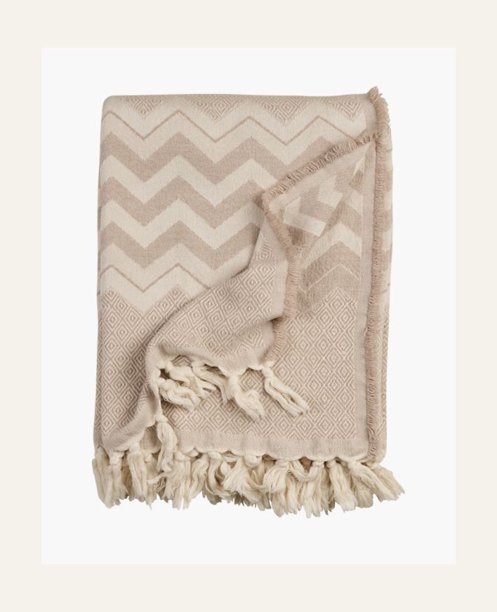 Pläd beige - 130x170 cm beige - 1