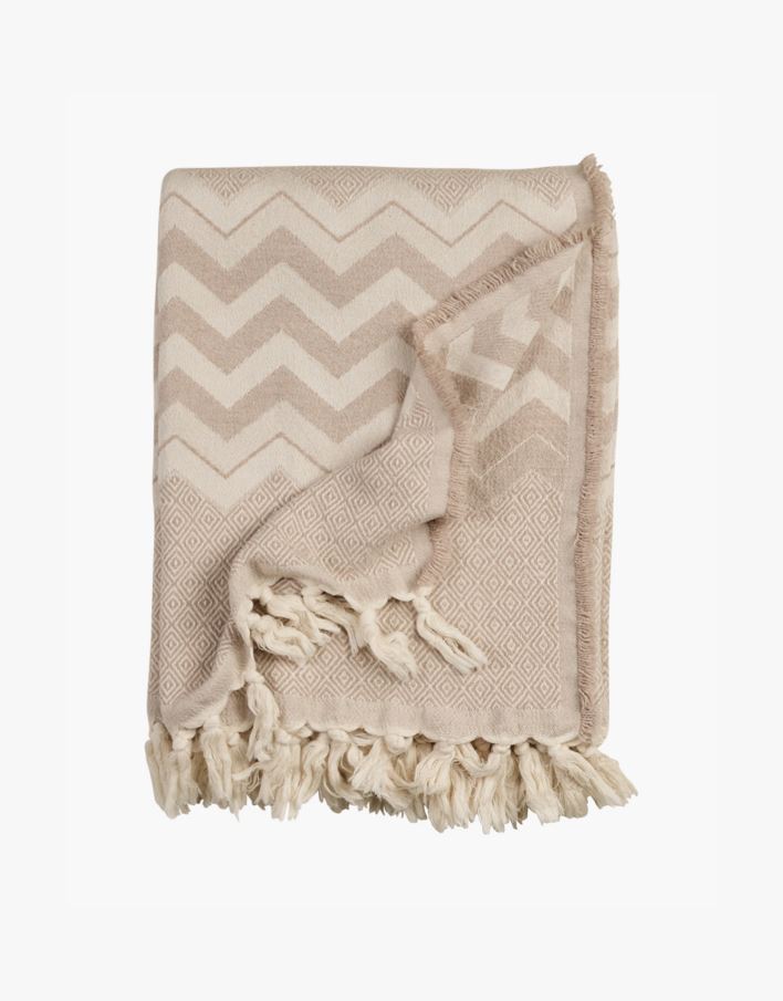 Pläd beige - 130x170 cm beige - 1