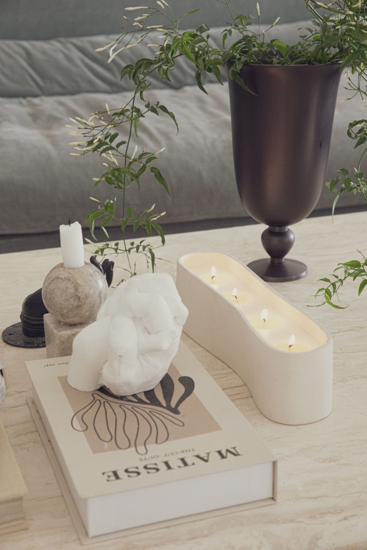 Prydnadsljus beige - 2