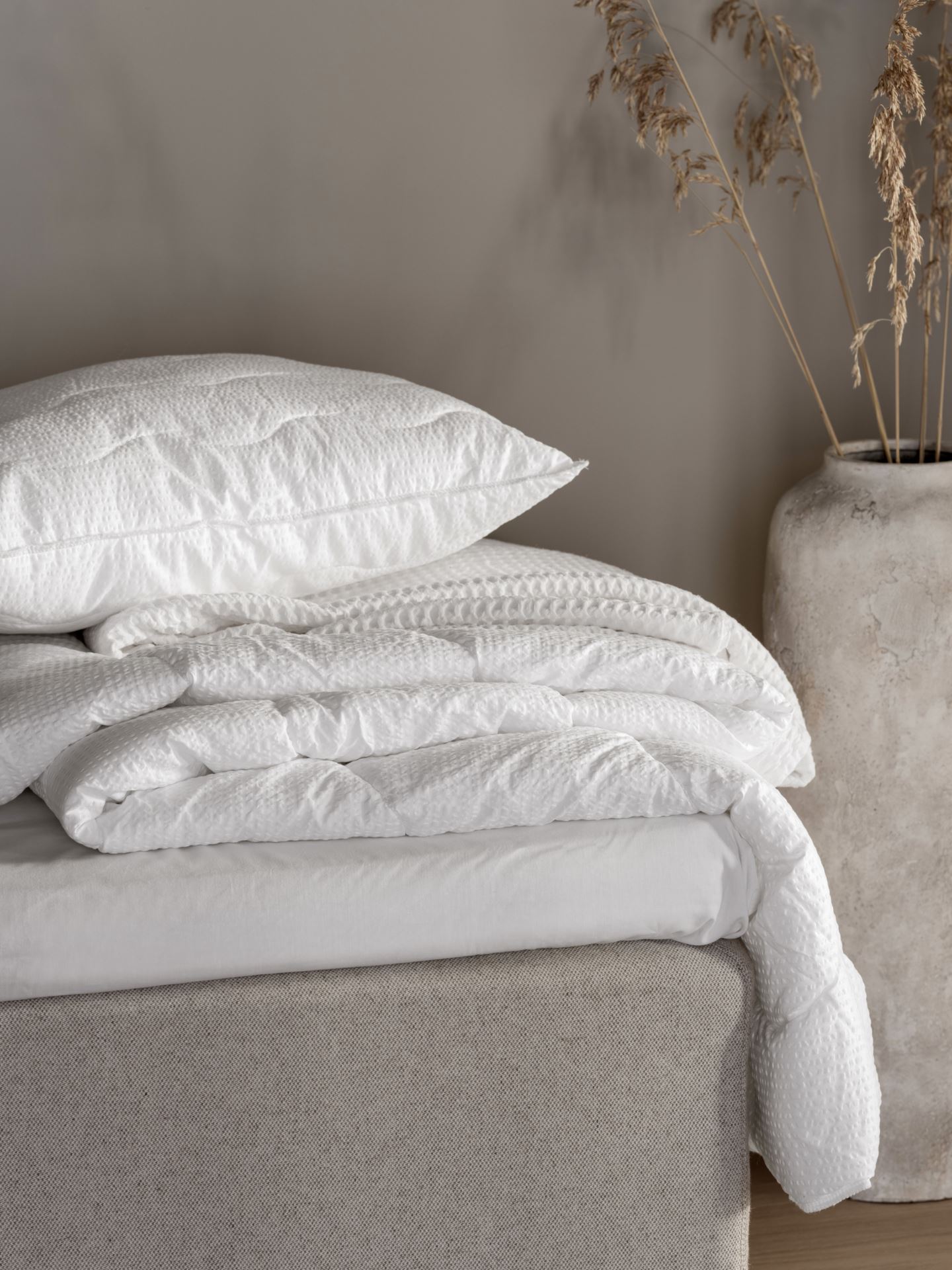 Medelvarmt fibertäcke vit - 3