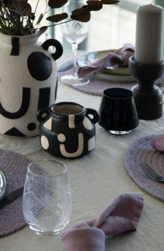 Hemtex | Lake Värmeljushållare Mörkblå - 10x10x9,5 Cm