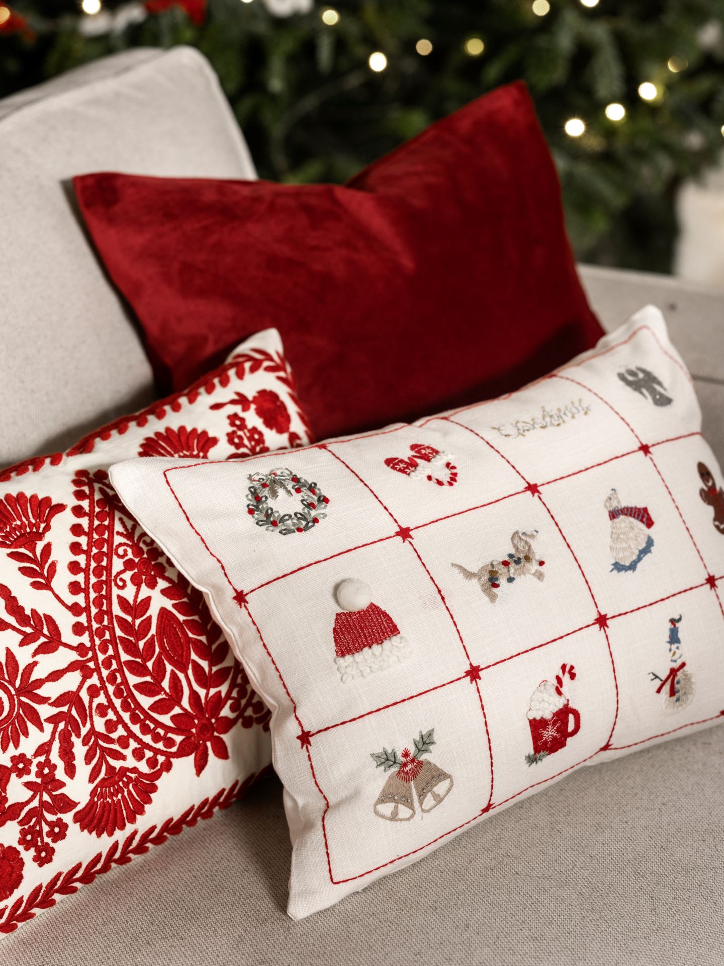 Prydnadskudde röd - 50x50 cm röd - 1