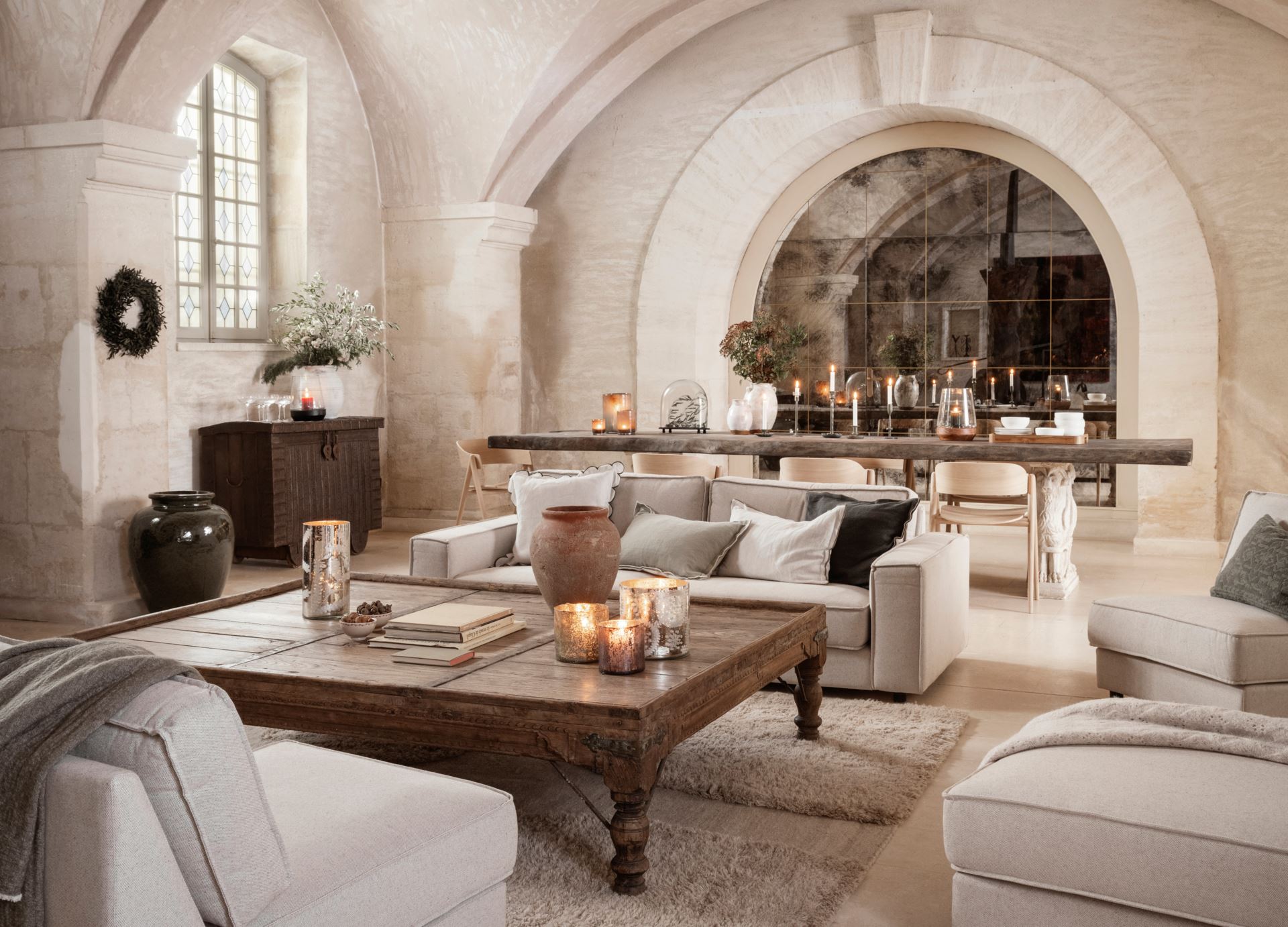 3-sits soffa natur - 2