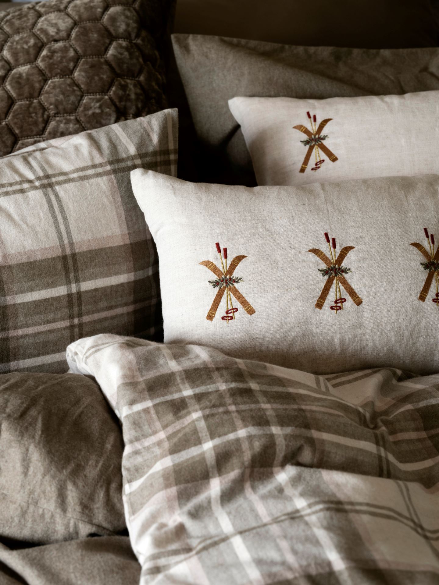 Påslakanset i flanell olivgrön - 5