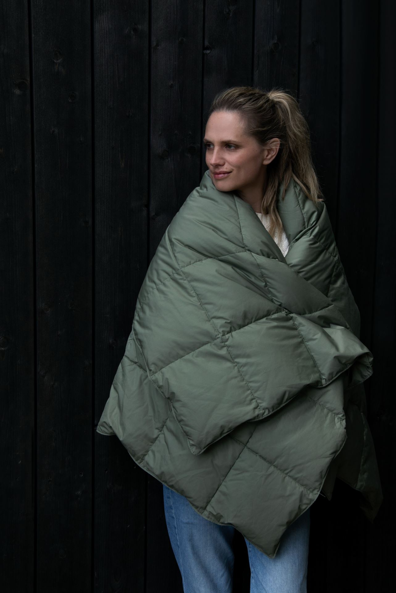 Dunpläd olivgrön - 5