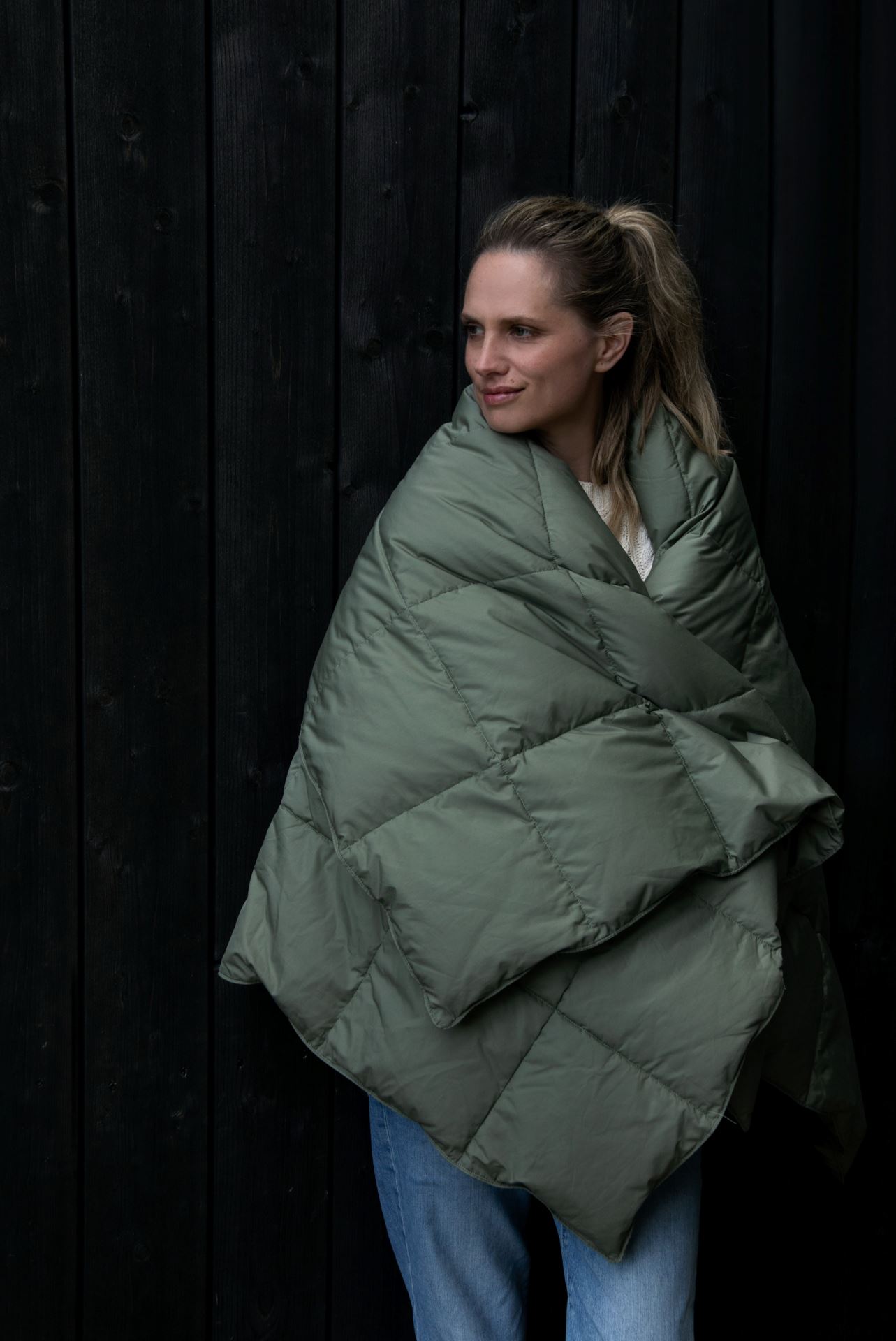 Dunpläd olivgrön - 5