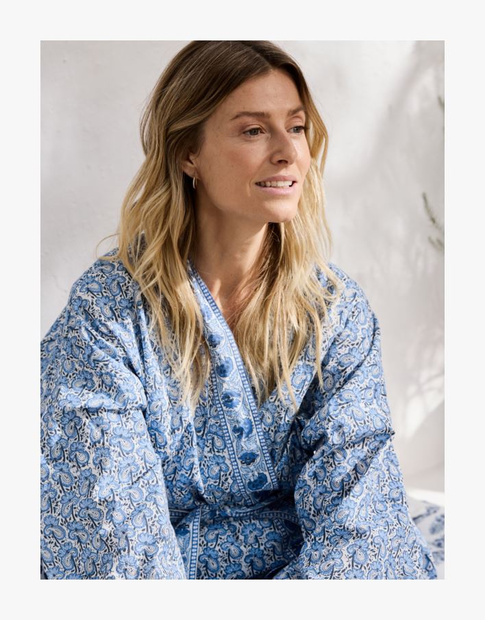 Kimono blå - one size blå - 1