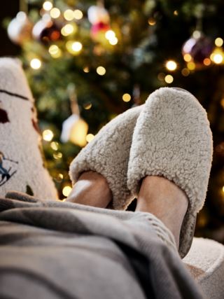 Fluffy tofflor beige