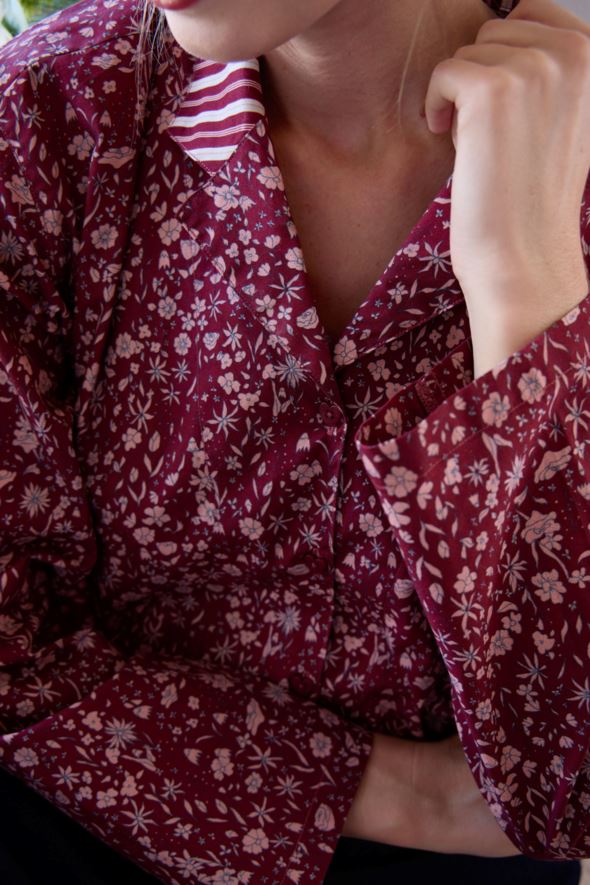 Pyjamastopp burgundy - 2