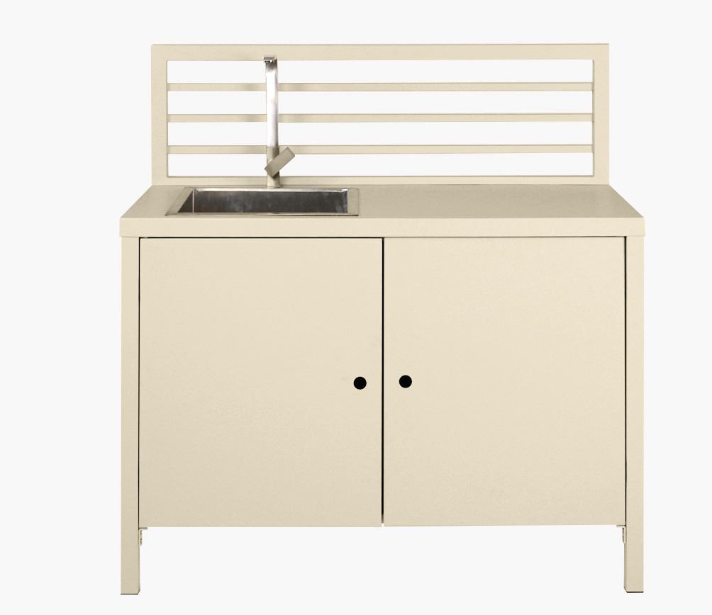 Utekök modul med diskho creme - 60x120x122 cm creme - 1