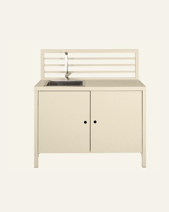 Utekök modul med diskho creme - 120x60x122 cm creme - 1