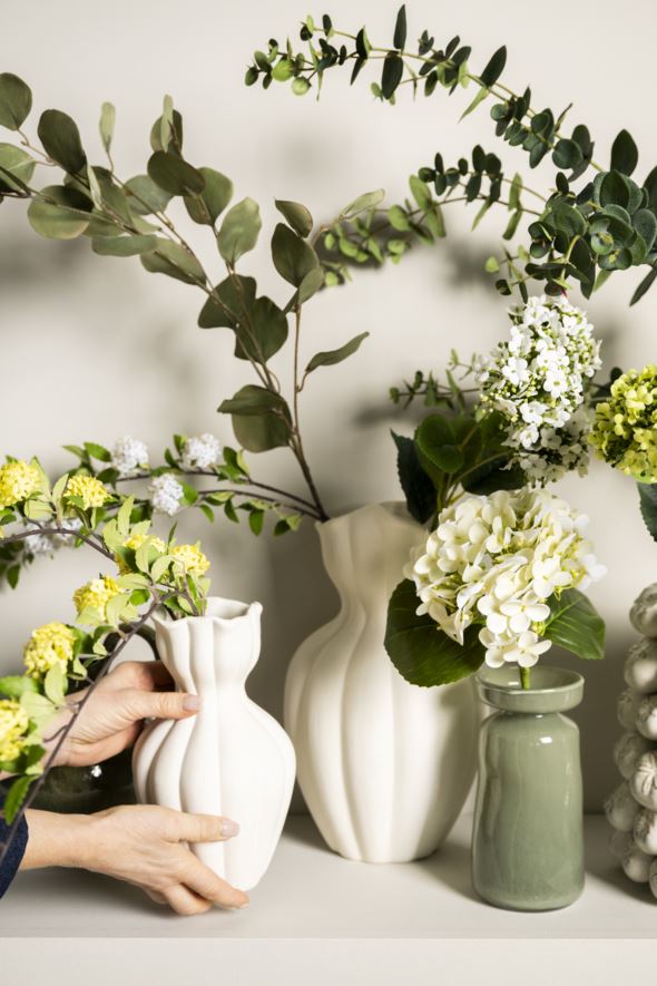 Konstgjord blomma vit - 3