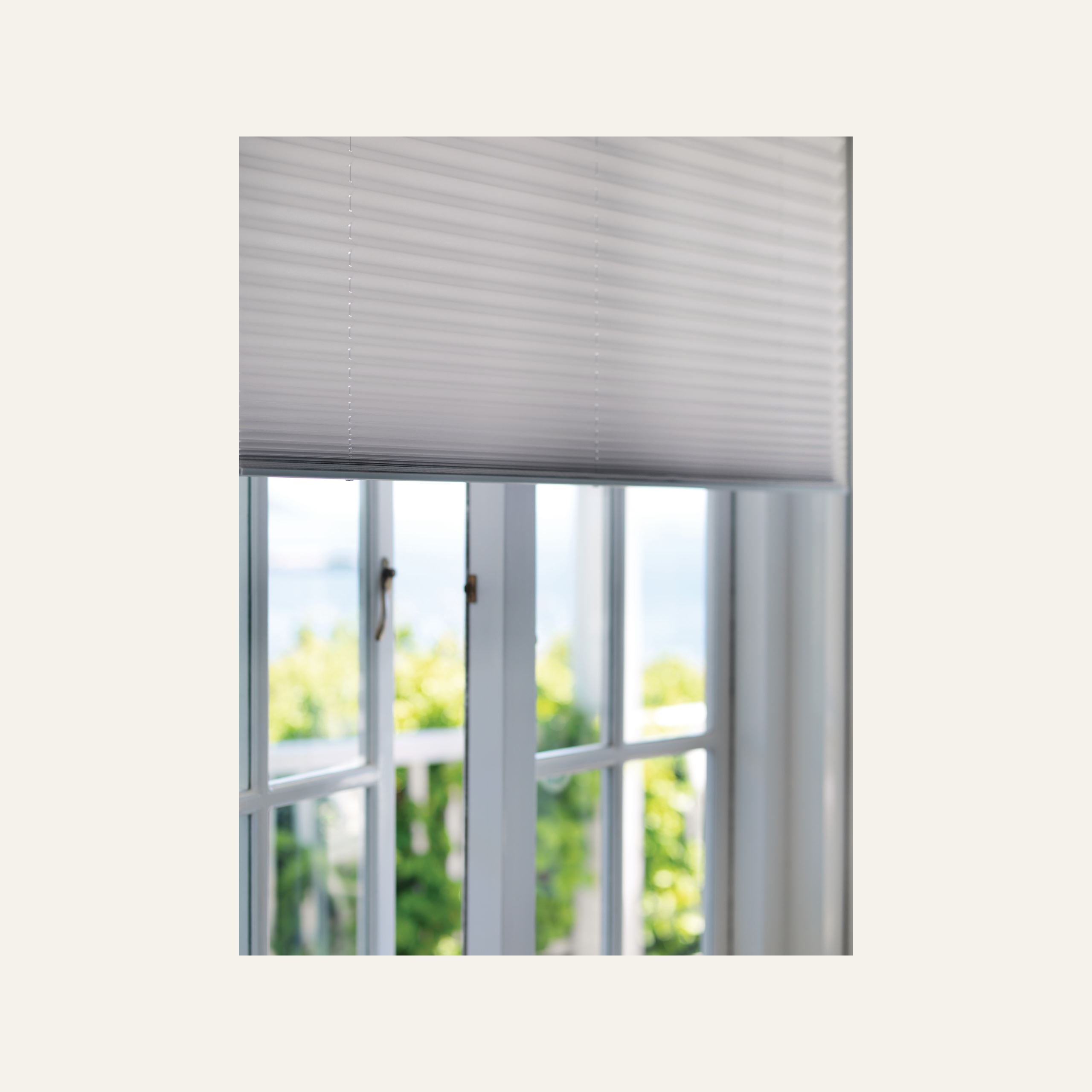 Ljusfiltrerande plisségardin grå - 4