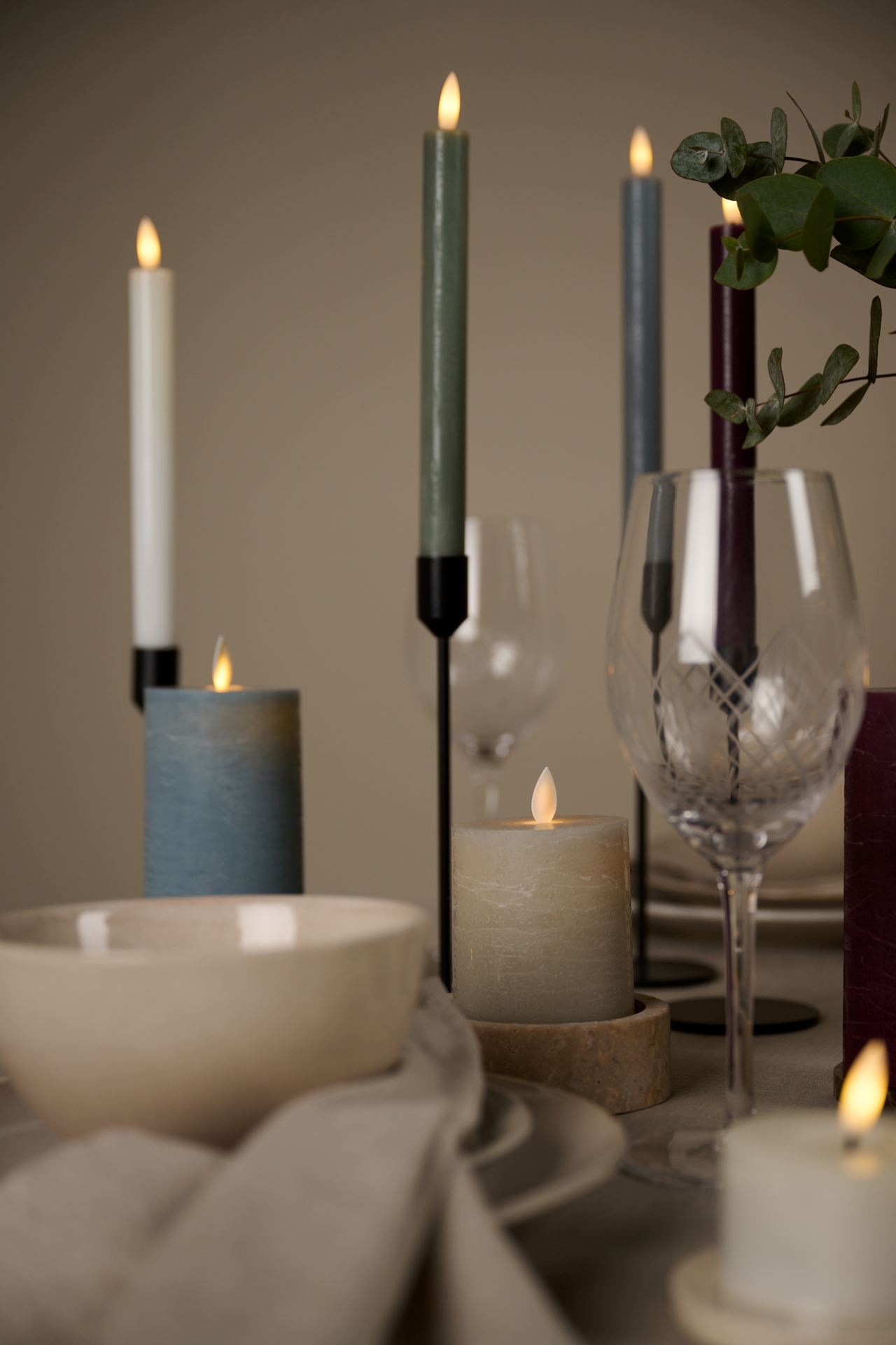 Led-blockljus ljusblå - 2