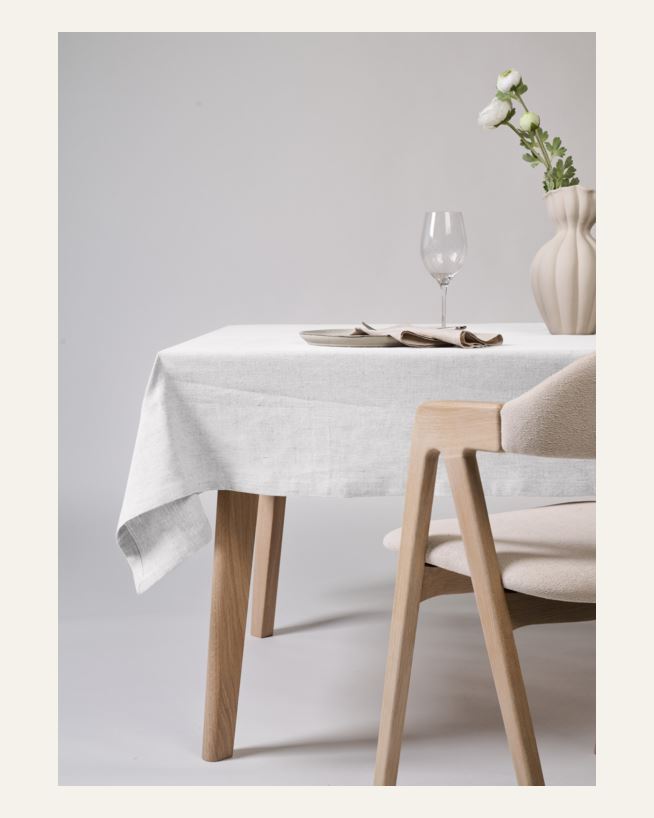 Linneduk vit - 140x350 cm vit - 1