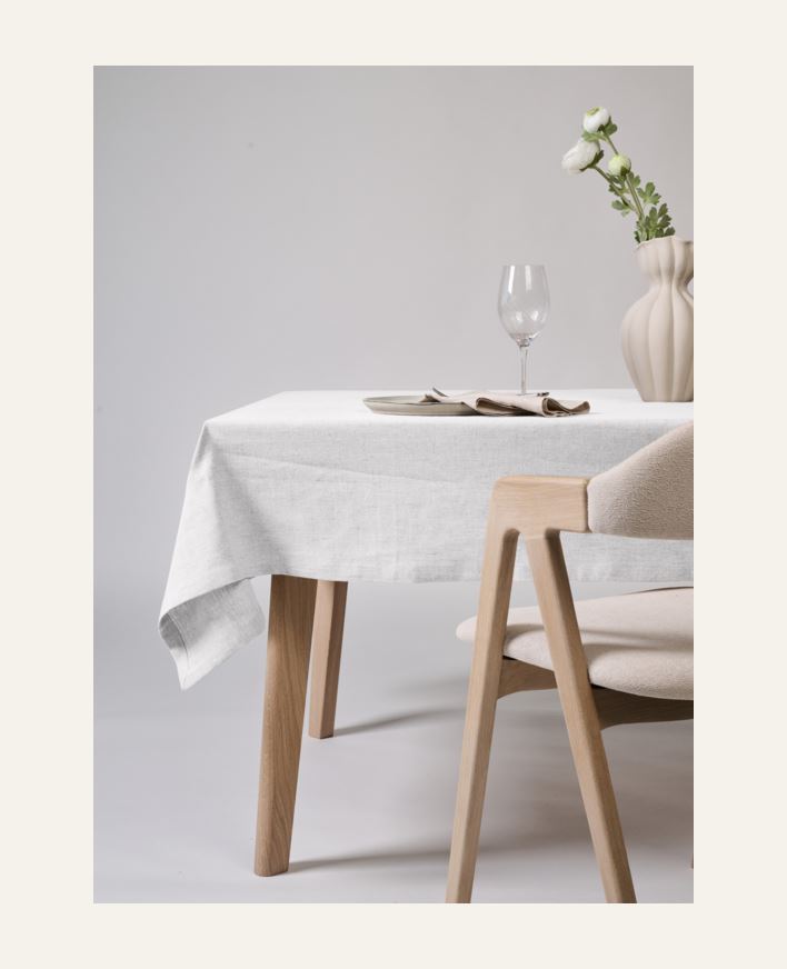 Linneduk vit - 140x250 cm vit - 1