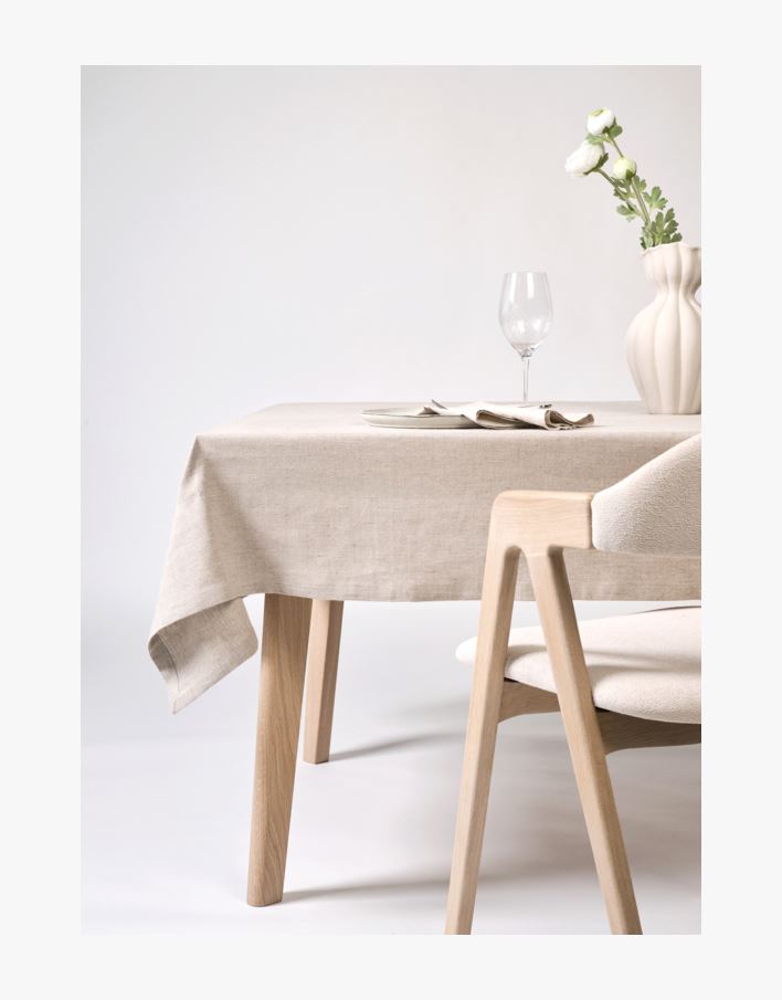 Linneduk natur - 140x350 cm natur - 1